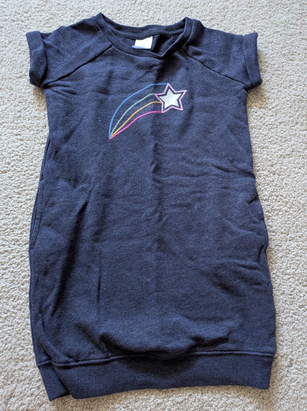 GAP Navy Dress with Rainbow Shooting Star Graphic